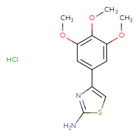Chemical structure of 4-(3,4,5-trimethoxyphenyl)-1,3-thiazol-2-amine hydrochloride - CSSB00020603904