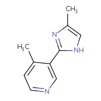 Chemical structure of 4-methyl-3-(4-methyl-1H-imidazol-2-yl)pyridine - CSSB00013761232