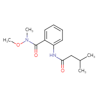 Chemical structure of N-methoxy-N-methyl-2-(3-methylbutanamido)benzamide - CSSB00990267126