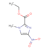 Chemical structure of ethyl 1-methyl-4-nitro-1H-imidazole-2-carboxylate - CSSB00000080738