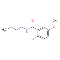 Chemical structure of N-butyl-2-chloro-5-methoxybenzamide - CSSB06264554290