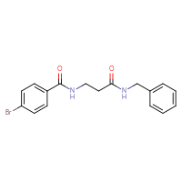 Chemical structure of N-benzyl-3-[(4-bromophenyl)formamido]propanamide - CSSB00039830631