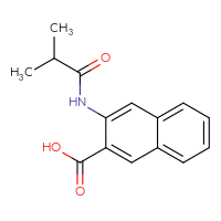 Chemical structure of 3-(2-methylpropanamido)naphthalene-2-carboxylic acid - CSSB00000601839