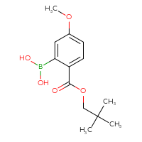 Chemical structure of {2-[(2,2-dimethylpropoxy)carbonyl]-5-methoxyphenyl}boronic acid - CSSB00025711981