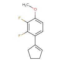 Chemical structure of 1-(cyclopent-1-en-1-yl)-2,3-difluoro-4-methoxybenzene - CSSB06591890459