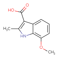 Chemical structure of 7-methoxy-2-methyl-1H-indole-3-carboxylic acid - CSSB00116372819