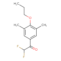 Chemical structure of 1-(3,5-dimethyl-4-propoxyphenyl)-2,2-difluoroethan-1-one - CSSB21103684559