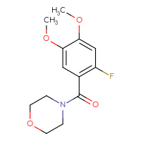 Chemical structure of 4-(2-fluoro-4,5-dimethoxybenzoyl)morpholine - CSSB01384387877