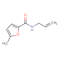 Chemical structure of 5-methyl-N-(prop-2-en-1-yl)furan-2-carboxamide - CSSB00000160383