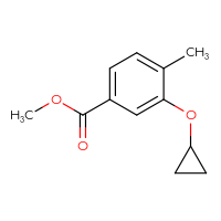 Chemical structure of methyl 3-cyclopropoxy-4-methylbenzoate - CSSB00010746438