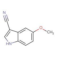 Chemical structure of 5-methoxy-1H-indole-3-carbonitrile - CSSB00011997719