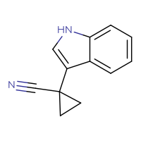 Chemical structure of 1-(1H-indol-3-yl)cyclopropane-1-carbonitrile - CSSB00009929336