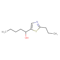 Chemical structure of 1-(2-propyl-1,3-thiazol-5-yl)pentan-1-ol - CSSB00155761131