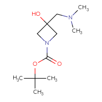 Chemical structure of tert-butyl 3-[(dimethylamino)methyl]-3-hydroxyazetidine-1-carboxylate - CSSB00111595379