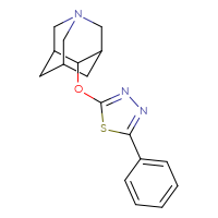 Chemical structure of 4-[(5-phenyl-1,3,4-thiadiazol-2-yl)oxy]-1-azatricyclo[3.3.1.1³,⁷]decane - CSSB00138440518
