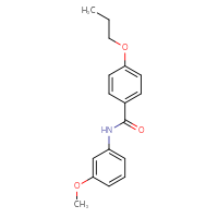Chemical structure of N-(3-methoxyphenyl)-4-propoxybenzamide - CSSB00160266607