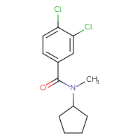 Chemical structure of 3,4-dichloro-N-cyclopentyl-N-methylbenzamide - CSSB01999120367