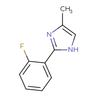Chemical structure of 2-(2-fluorophenyl)-4-methyl-1H-imidazole - CSSB00009885259