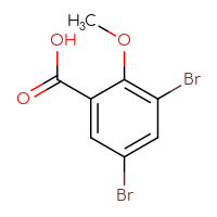 Chemical structure of 3,5-dibromo-2-methoxybenzoic acid - CSSB00000188141