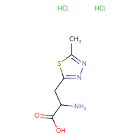 Chemical structure of 2-amino-3-(5-methyl-1,3,4-thiadiazol-2-yl)propanoic acid dihydrochloride - CSSB00102954608