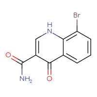 Chemical structure of 8-bromo-4-oxo-1,4-dihydroquinoline-3-carboxamide - CSSB02516571641
