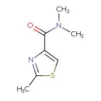 Chemical structure of N,N,2-trimethyl-1,3-thiazole-4-carboxamide - CSSB00011561716