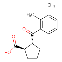 Chemical structure of (1R,2R)-2-(2,3-dimethylbenzoyl)cyclopentane-1-carboxylic acid - CSSB00025753150