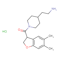 Chemical structure of 2-[1-(5,6-dimethyl-2,3-dihydro-1-benzofuran-3-carbonyl)piperidin-4-yl]ethan-1-amine hydrochloride - CSSB00161158434