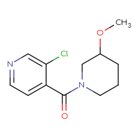 Chemical structure of 3-chloro-4-(3-methoxypiperidine-1-carbonyl)pyridine - CSSB00006092069