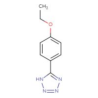 Chemical structure of 5-(4-ethoxyphenyl)-1H-1,2,3,4-tetrazole - CSSB00000044300