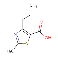 Chemical structure of 2-methyl-4-propyl-1,3-thiazole-5-carboxylic acid - CSSB00000721905