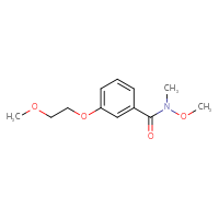 Chemical structure of N-methoxy-3-(2-methoxyethoxy)-N-methylbenzamide - CSSB00103401527