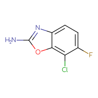 Chemical structure of 7-chloro-6-fluoro-1,3-benzoxazol-2-amine - CSSB00010997087