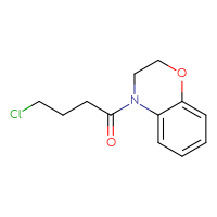 Chemical structure of 4-chloro-1-(3,4-dihydro-2H-1,4-benzoxazin-4-yl)butan-1-one - CSSB00011842681