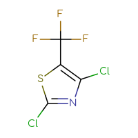 Chemical structure of 2,4-dichloro-5-(trifluoromethyl)-1,3-thiazole - CSSB00011016031