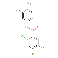 Chemical structure of 2-chloro-N-(3,4-dimethylphenyl)-4,5-difluorobenzamide - CSSB00104305050