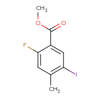 Chemical structure of methyl 2-fluoro-5-iodo-4-methylbenzoate - CSSB00012920548