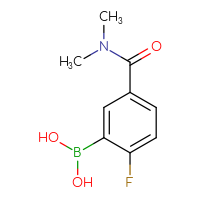 Chemical structure of [5-(dimethylcarbamoyl)-2-fluorophenyl]boronic acid - CSSB00000049454