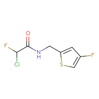Chemical structure of 2-chloro-2-fluoro-N-[(4-fluorothiophen-2-yl)methyl]acetamide - CSSB09893684124