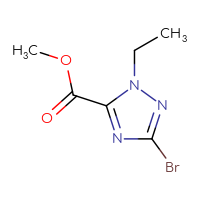 Chemical structure of methyl 3-bromo-1-ethyl-1H-1,2,4-triazole-5-carboxylate - CSSB00161156139
