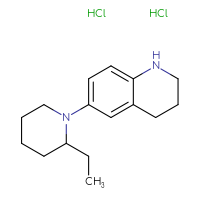 Chemical structure of 6-(2-ethylpiperidin-1-yl)-1,2,3,4-tetrahydroquinoline dihydrochloride - CSSB00000700235