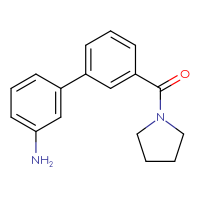 Chemical structure of 3'-(pyrrolidine-1-carbonyl)-[1,1'-biphenyl]-3-amine - CSSB00102602469