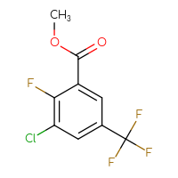 Chemical structure of methyl 3-chloro-2-fluoro-5-(trifluoromethyl)benzoate - CSSB00010164276