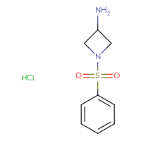 Chemical structure of 1-(benzenesulfonyl)azetidin-3-amine hydrochloride - CSSB00134616650