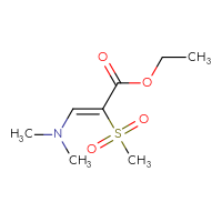 Chemical structure of ethyl (2Z)-3-(dimethylamino)-2-methanesulfonylprop-2-enoate - CSSB00032536131