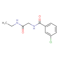 Chemical structure of 2-[(3-chlorophenyl)formamido]-N-ethylacetamide - CSSB00000252663
