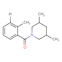 Chemical structure of 1-(3-bromo-2-methylbenzoyl)-3,5-dimethylpiperidine - CSSB00003646938