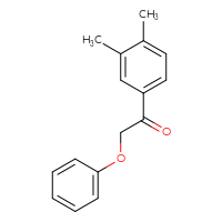 Chemical structure of 1-(3,4-dimethylphenyl)-2-phenoxyethan-1-one - CSSB00000382006