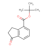 Chemical structure of tert-butyl 1-oxo-2,3-dihydro-1H-indene-4-carboxylate - CSSB06744500604