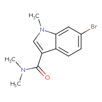 Chemical structure of 6-bromo-N,N,1-trimethyl-1H-indole-3-carboxamide - CSSB20958662123
